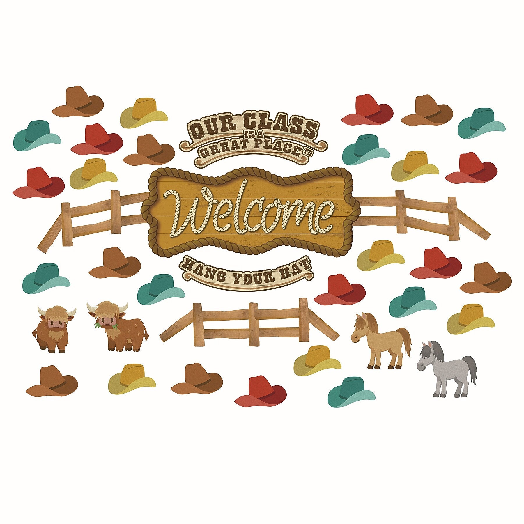 Eureka Wild Wild Classroom Welcome Bulletin Board Set, 69/Set (EU-847850)