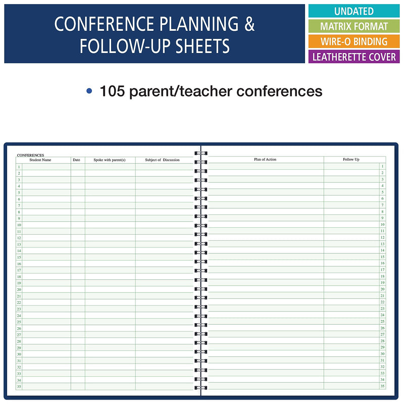 ELAN Undated Combination Plan and Record Book, 8.5" x 11", 30/Pack (PR8-1035-CP)