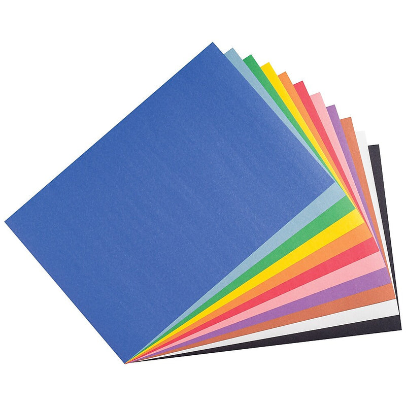 Prang Smart Stack 12" x 18" Construction Paper, Assorted Colors, 150 Sheets/Pack (P6526)