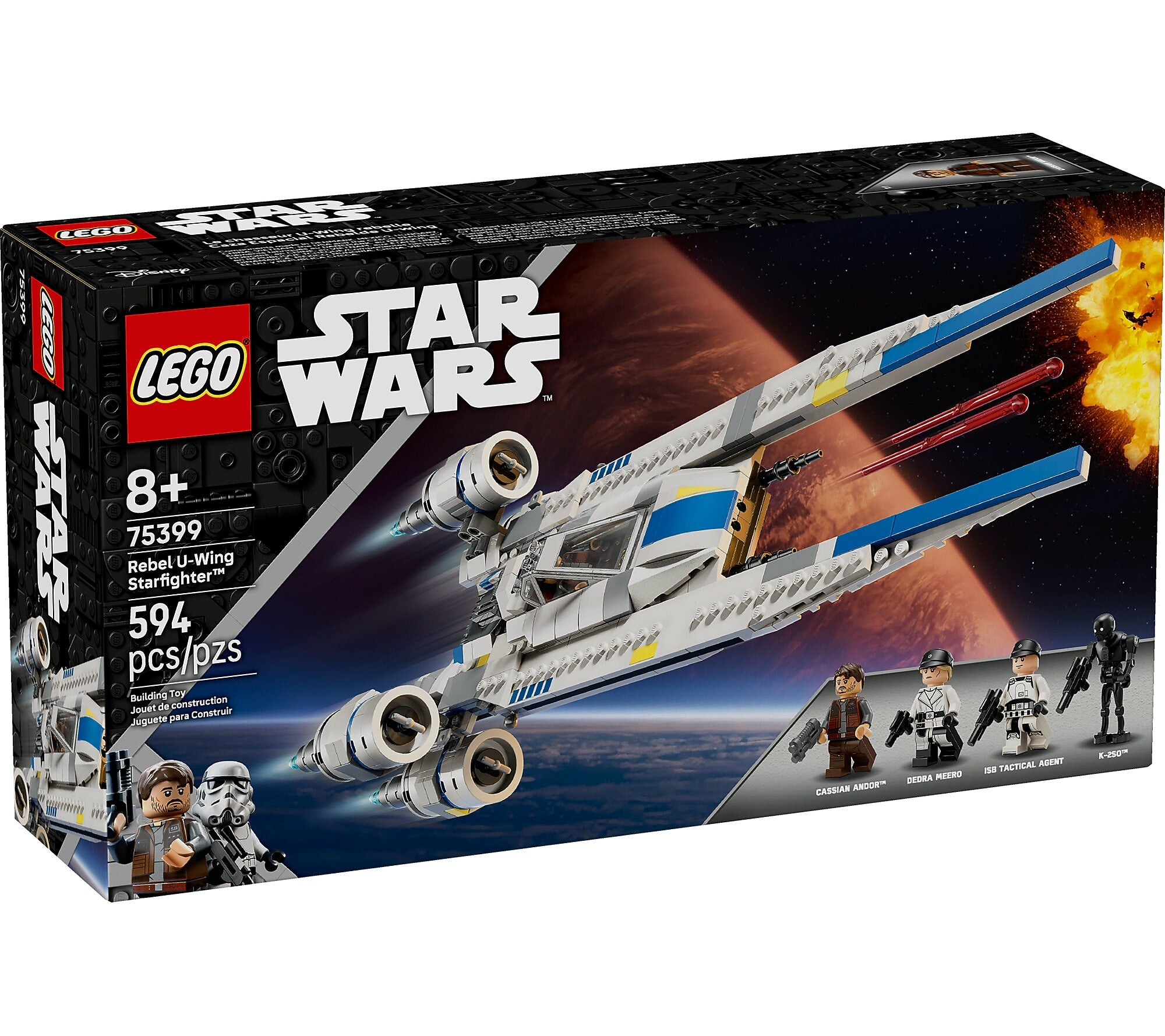 LEGO Star Wars Rebel U-Wing Starfighter, 594 Pieces (75399)