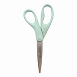 Westcott KleenEarth 8" Stainless Steel Scissors, Pointed Tip, Sage Blue (17350)