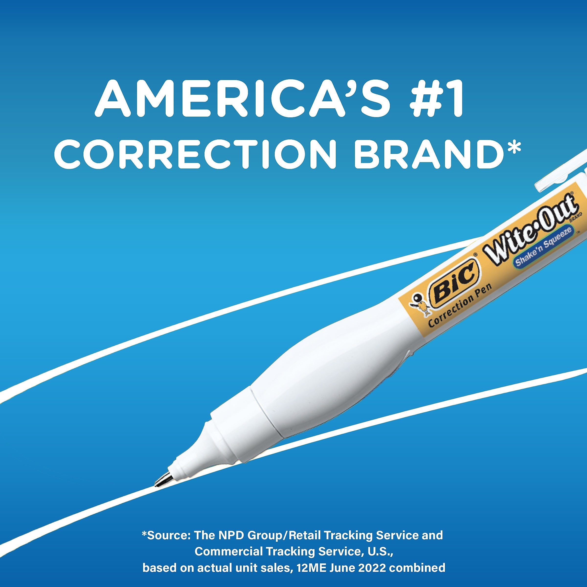 BIC Wite-Out Shake 'N Squeeze Correction Pen, White (50694/WOSQPP11)