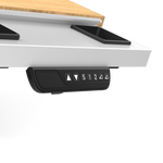 VersaDesk PowerLift Triad 48"W Electric Adjustable Drafting Table, Bamboo/White (TRDT-4830-WNB)