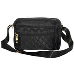 Nicci Polyester Cross-Body Quilted Bag, Black (CBMGN01-BLK)