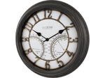 La Crosse Technology Indoor/Outdoor Silent Analog Quartz Wall Clock with Thermometer and Hygrometer, 19.7"Dia. (404-4450)