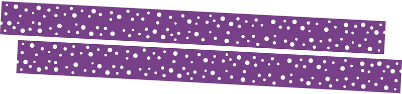 Barker Creek Double-Sided Border, 35" x 3", Dot to Dot Grape, 24/Pack (4437)