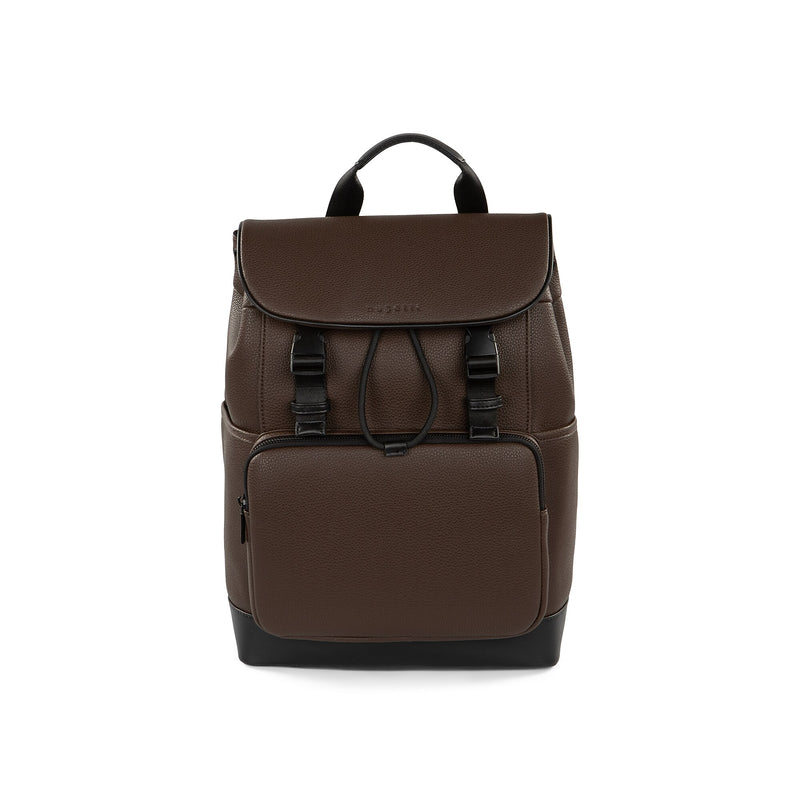 Bugatti Central Laptop Backpack, Medium, Brown (BKP2434BU-BROWN)