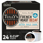 Tully's French Roast Decaf Coffee Keurig® K-Cup® Pods, Dark Roast, 24/Box (192419)