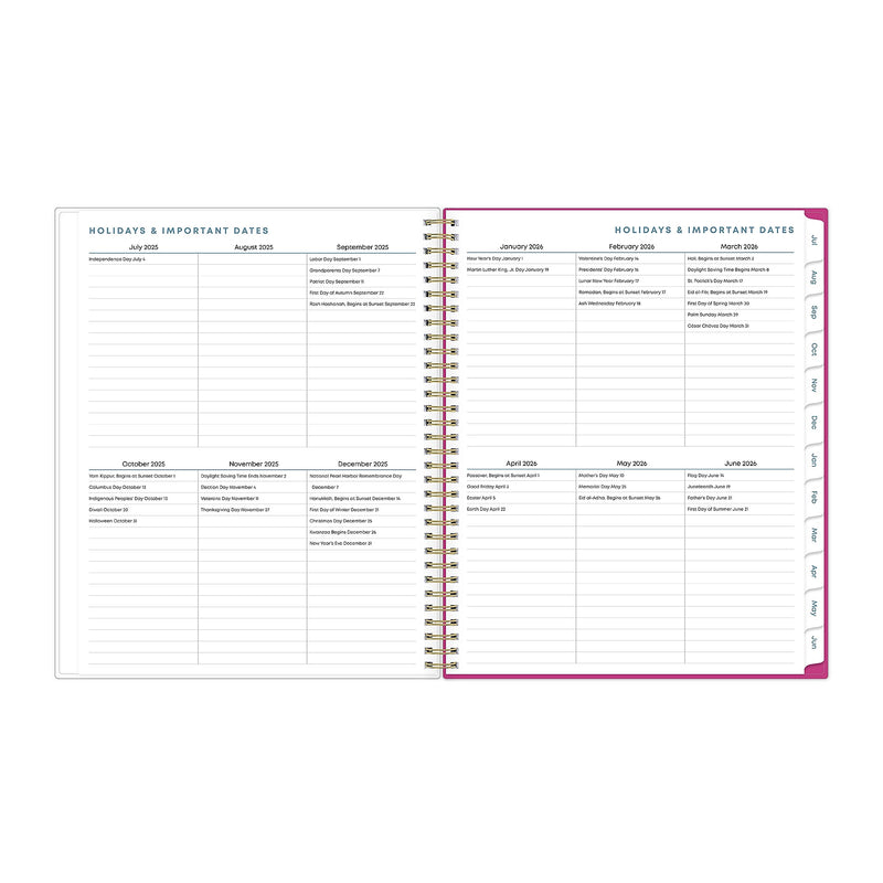 2025-2026 Blue Sky Star Confetti 8.5" x 11" Academic Year Weekly & Monthly Planner, Plastic Cover, Multicolored (136609-A26)