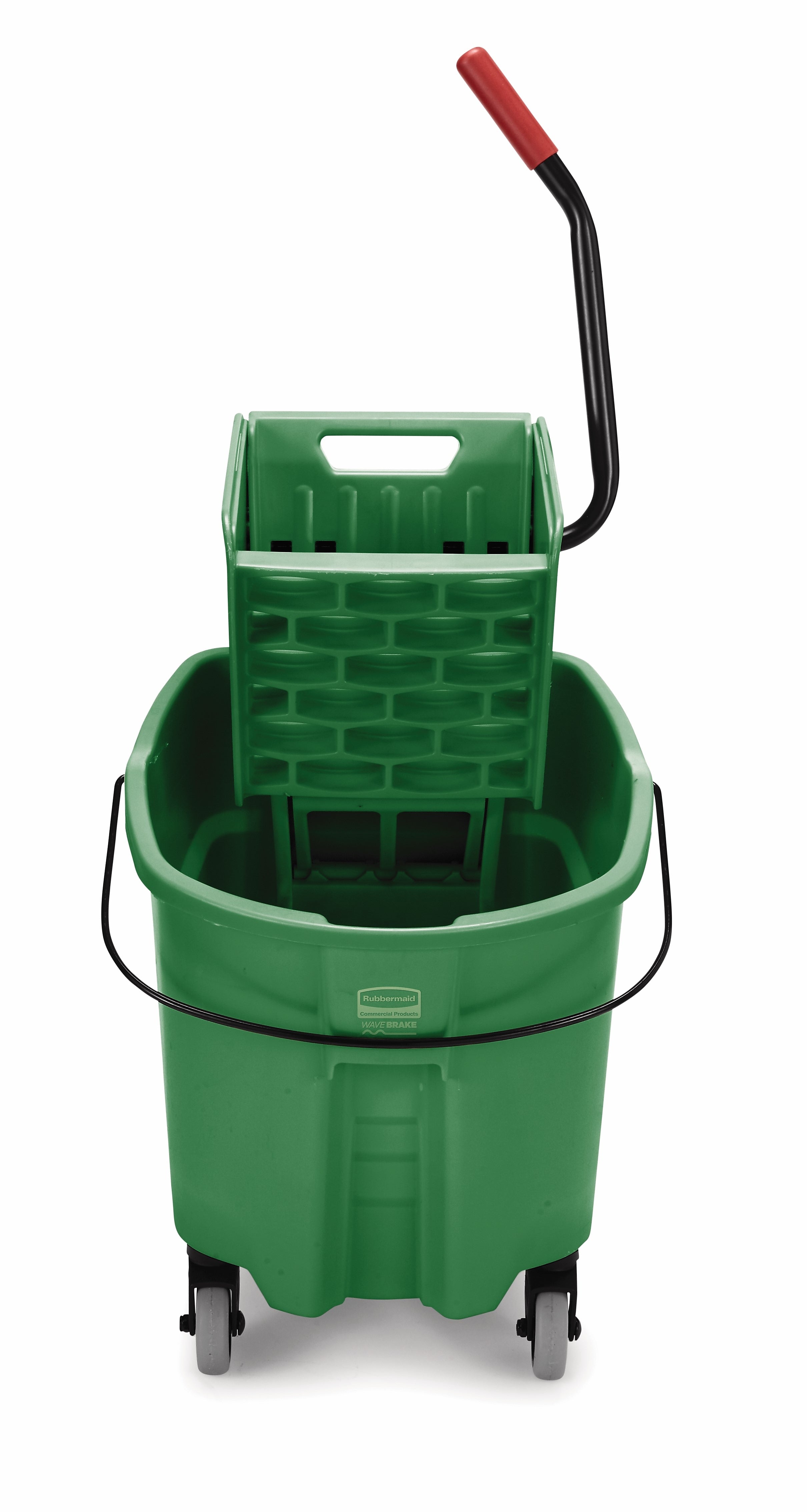 Rubbermaid WaveBrake Bucket & Side-Press Wringer, 35-Quarts, Green (FG758888GRN)