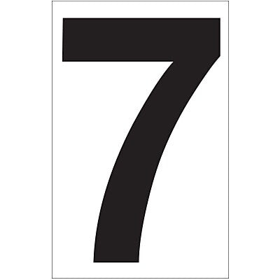 Labelmaster Numeral 7 Adhesive Label, 2", 50/Pack (NUMERAL7W)