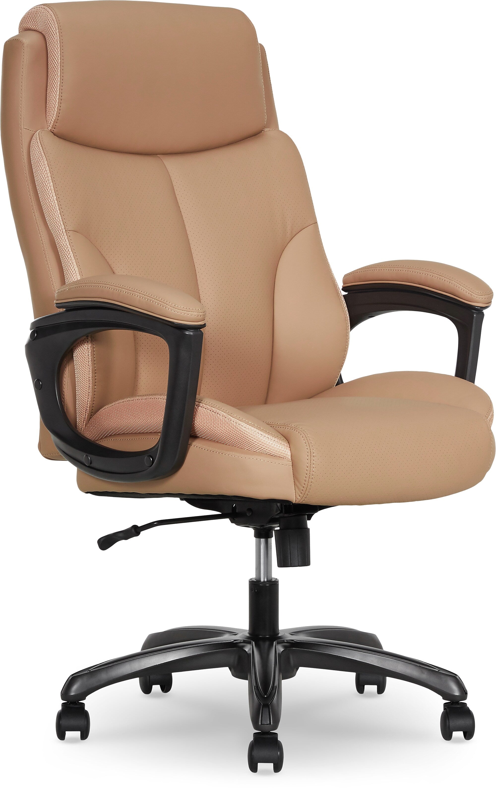 Thomasville Danvers Ergonomic Polyurethane Big & Tall Chair, 400 lb. Capacity, Light Tan (52403-TAN)