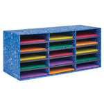 Bankers Box Classroom collection, 15-Compartment Literature Organizers, 28.5" x 12.375", Blue (3384301)
