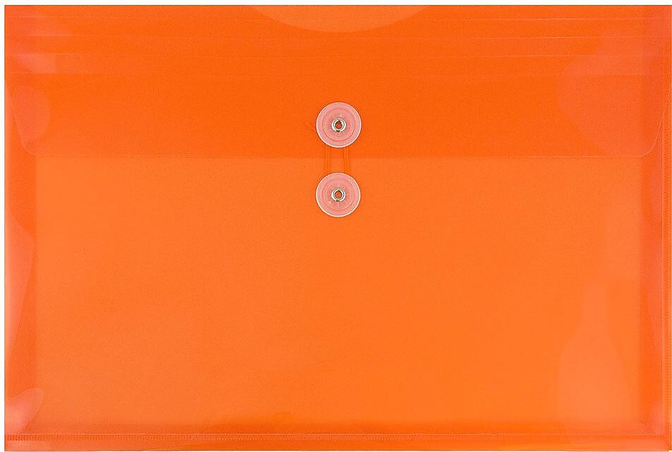 JAM Paper Premium Plastic Document File, Letter, Orange, 3/Pack (218B1ORX3)
