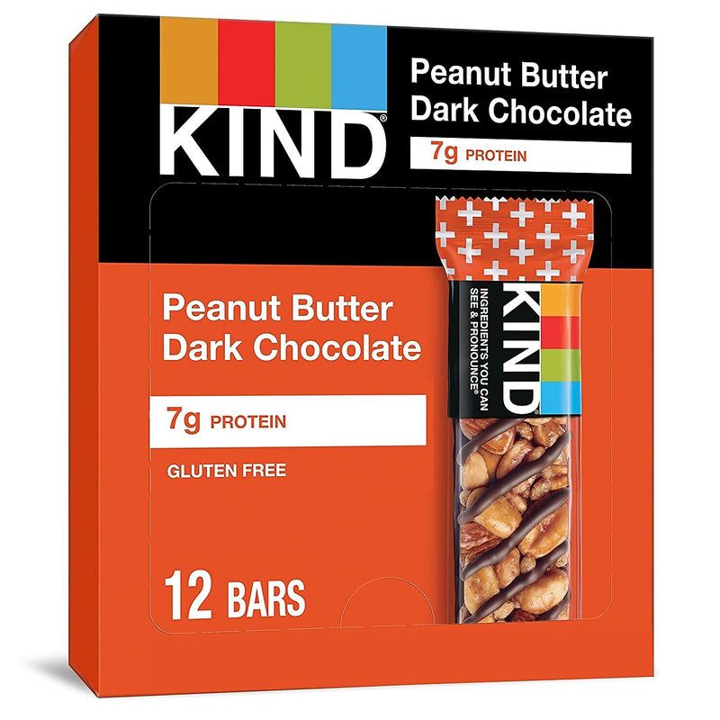 KIND Gluten Free Peanut butter Dark Chocolate Nut Bar, 1.4 oz., 12 Bars/Box (PHW17256)