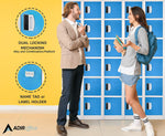 AdirOffice 72"H 6-Tier Blue Storage Locker (ADI629-206-BLU-DL)