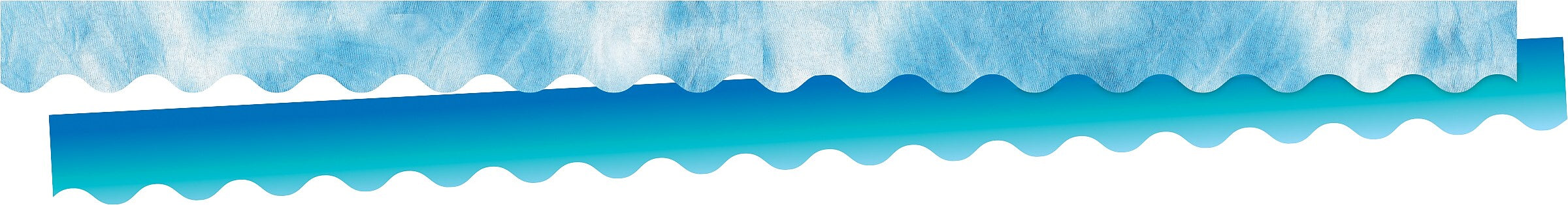 Barker Creek Double-Sided Scalloped Border Set, 36" x 2.25", Tie-Dye and Ombré, 4 designs, 52/Set (4427)