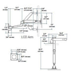 Ergotron LX Wall Mount System Polished Aluminum/Black (45-247-026)
