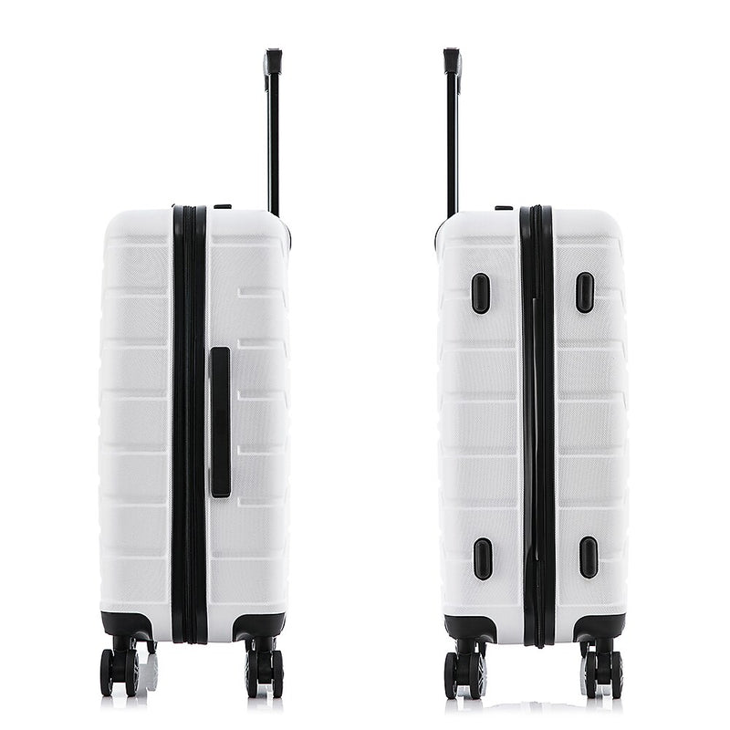 InUSA Trend 2-Piece Hardside Spinner Luggage Set, TSA Checkpoint Friendly, White (IUTRE0SM-WHI)