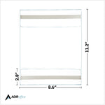 AdirOffice Wall Mount Sign Holder, 8.5" x 11", Desktop/Wall, Clear Acrylic, 36/Pack (639-8511-36-WM)