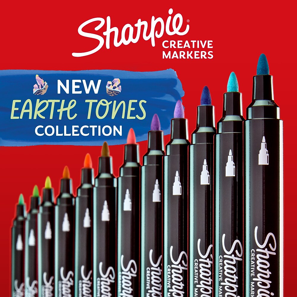 Sharpie Creative Markers Liquid Ink Marker, Bullet Tip, Assorted Colors, 5/Pack (2213328)