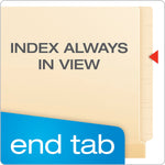 Pendaflex Recycled End Tab File Folder, Straight Cut, Letter Size, Manila, 50/Box(ESS11230)