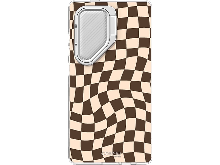 i-Blason Cosmo Cute Brown Checkers Case for Samsung Galaxy S24 Ultra, Shock-Absorbing