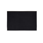 Ghent Recycled Rubber Bulletin Board, Satin Aluminum Frame, 4'H x 7' 4"W, Black (ATR47-BK)