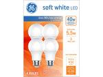 GE 5.5 Watt Soft White LED General-Purpose Bulb, 4/Pack (93131062)