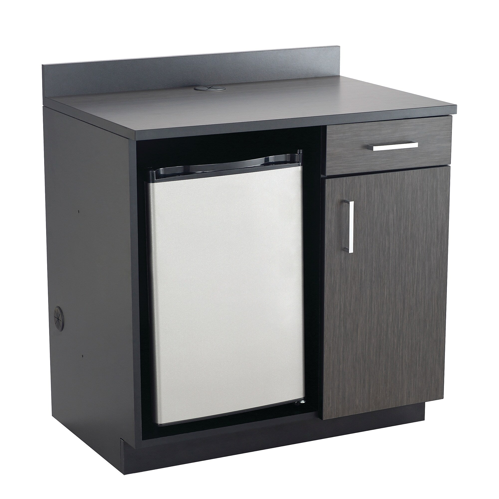 Safco 36"H Modular Break Room Appliance Base Cabinet, Asian Night/Black (1705AN)
