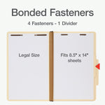 Pendaflex Classification Folder, 1-Dividers, 1 3/4" Expansion, Legal Size, Manila, 10/Box (98621)