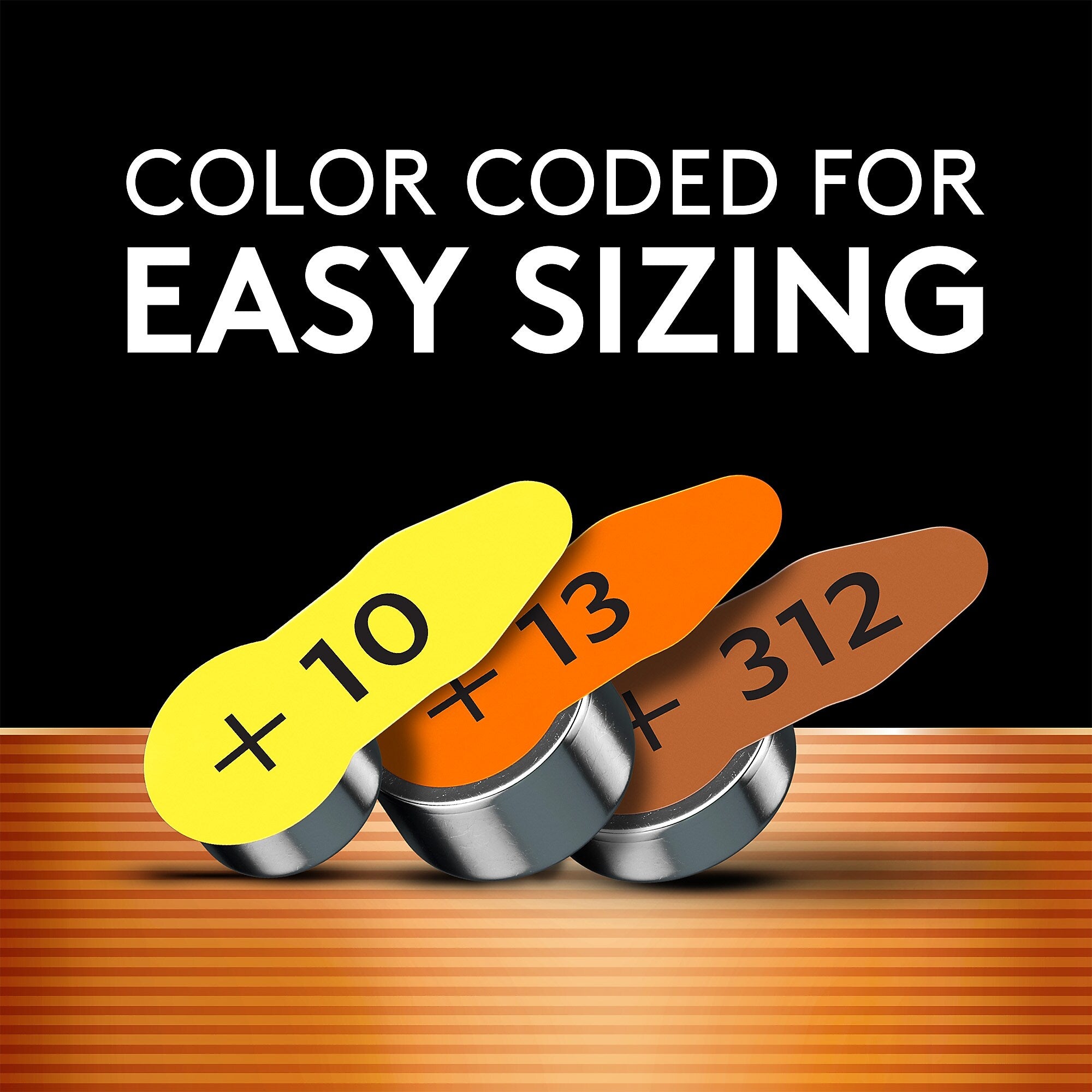 Duracell Size 13 Orange Hearing Aid Batteries, 8/Pack (DA13B8ZMR09)