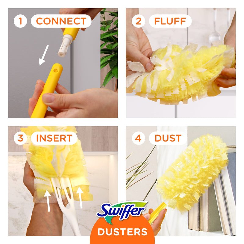 Swiffer Heavy Duty Microfiber Duster Refills, Yellow, 6 Dusters/Pack (16944)