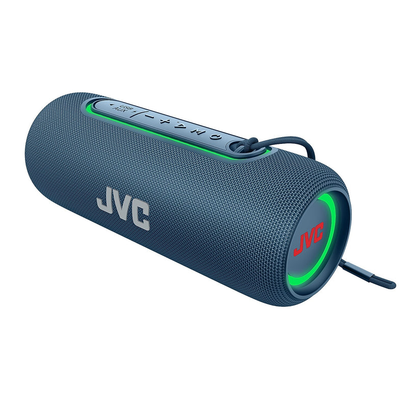 JVC True Wireless Portable Bluetooth Speaker, Water Resistant, Blue (SP-PA5BT)