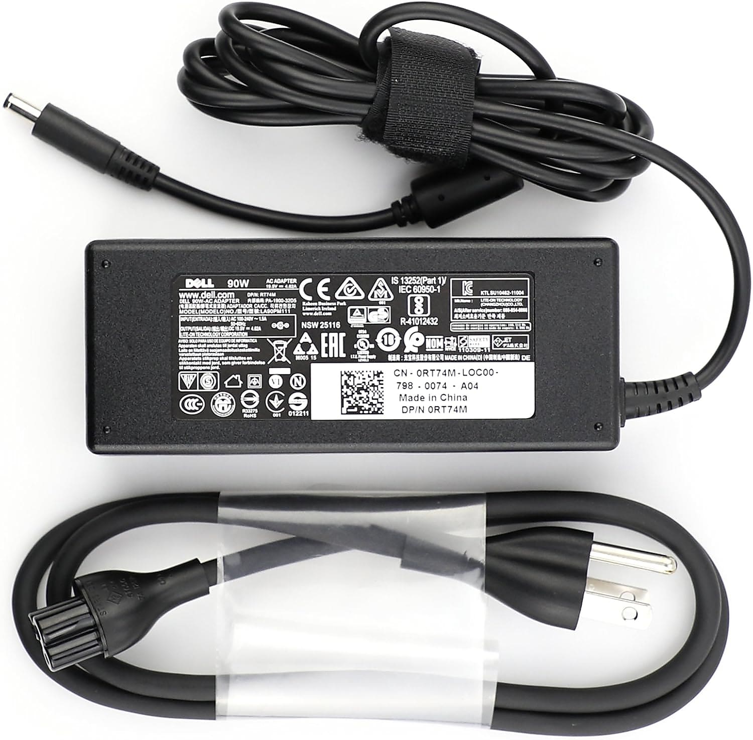 Dell 90W AC Adapter for Dell Laptop, Black (VRJN1)