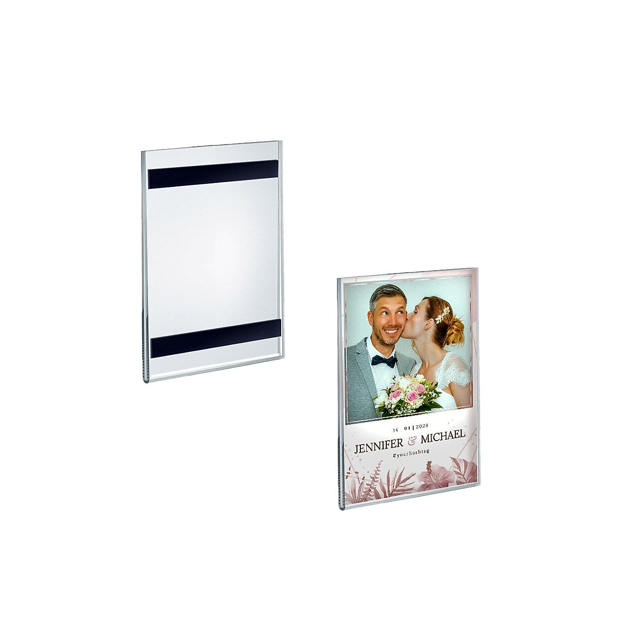 Azar Sign Holder, 4" x 6", Vertical, Wall Mounted, Clear, Acrylic, 10/Pack (129910)