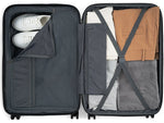 Bugatti Wellington 30" Hardside Suitcase, 8-Wheeled Spinner, TSA Checkpoint Friendly, Black (HLG5128-BLACK)