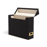 Smead 40% Recycled Fabric/Canvas File Box Attached Flip Top, 13" x 10", Charcoal (70233)