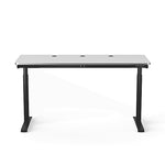 VersaDesk PowerLift 60"W Electric Rectangular Adjustable Standing Desk, White/Black (PLSDR6024-BW-APP)