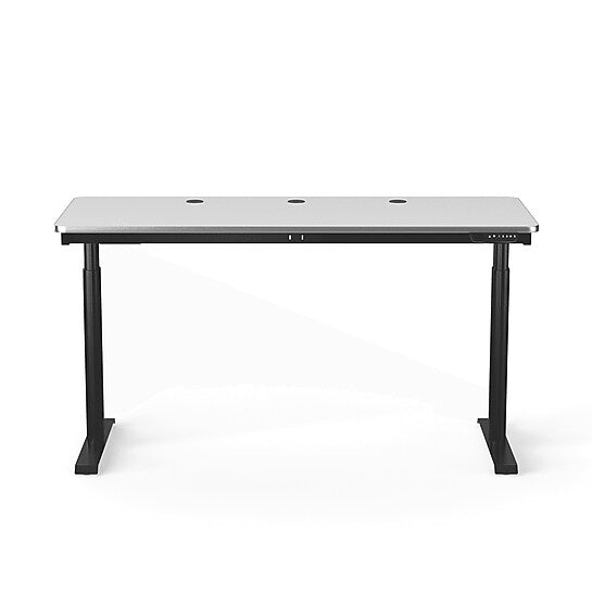 VersaDesk PowerLift 60"W Electric Rectangular Adjustable Standing Desk, White/Black (PLSDR6024-BW-APP)