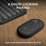 Logitech Pebble 2 Wireless Ergonomic Keyboard and Optical Mouse Combo for Mac, Tonal Graphite (920-012200)