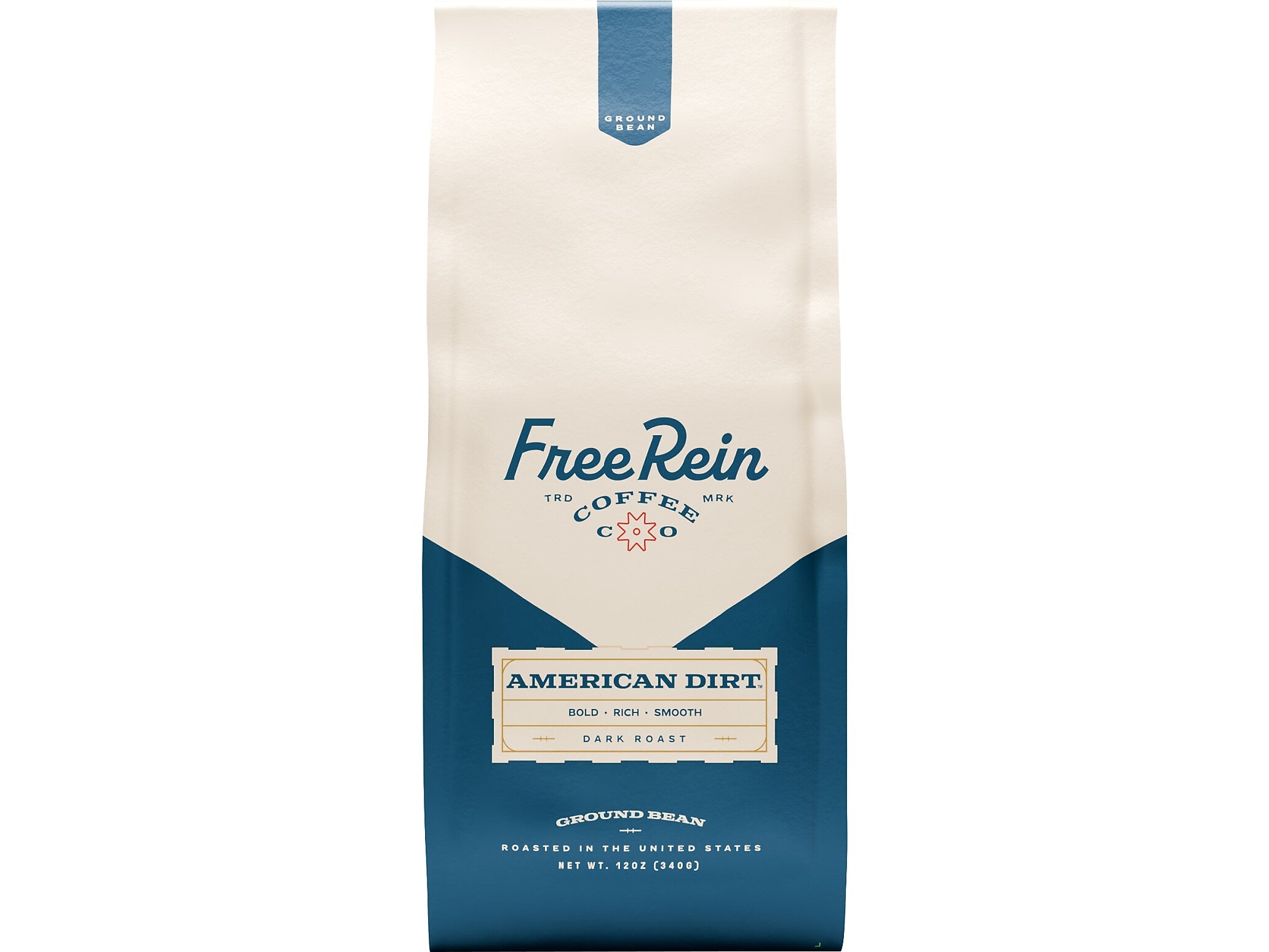 Free Rein American Dirt Ground Coffee Packet, Dark Roast, 12 oz. (810138360026)