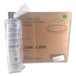 Plastifar Fully Closed PET Cold Cup Lids, Fits 5 oz. or 8 oz. Cups, Clear, 100/Sleeve, 10/Sleeves/Carton (18431)