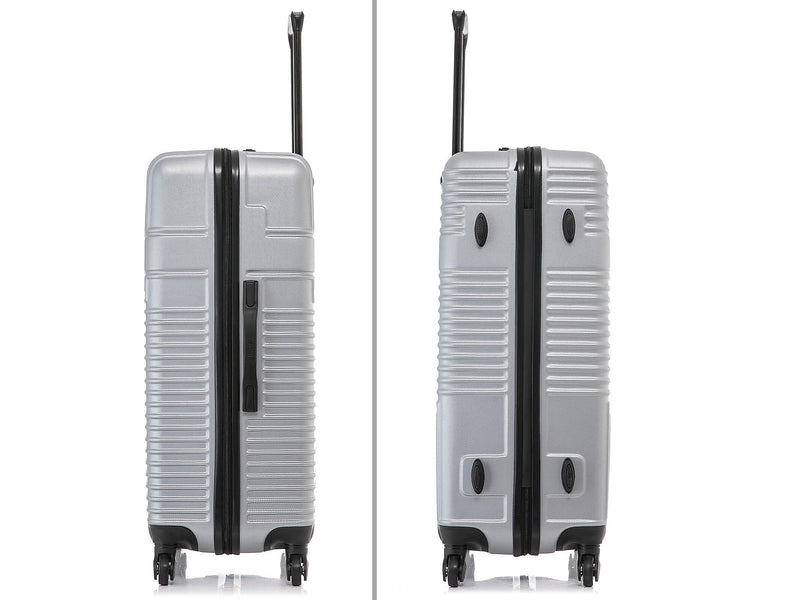 InUSA Resilience 28" Hardside Suitcase, 4-Wheeled Spinner, TSA Checkpoint Friendly, Silver (IURES00L-SIL)