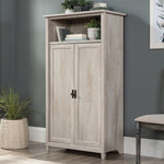 Sauder Edge Water 60"H Storage Cabinet with 5 Shelves, Chalked Chestnut (434766)