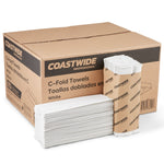 Coastwide Professional™ Recycled C-Fold Paper Towels, 1-Ply, 150 Sheets/Pack, 2400 Sheets/Carton (CW25383)