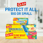 Glad Press'n Seal Plastic Food Wrap, 70 Sq. Ft. Roll, 12 Boxes/Carton (70441)