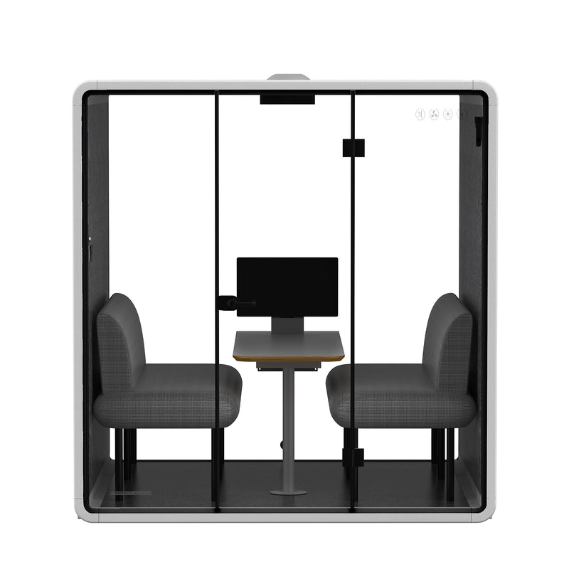 FlexiSpot WorkCube Series Sound Absorbing 6 Person Privacy Booth, White (P6FW-KIT)
