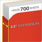 Pendaflex Color File Pockets, 3 1/2" Expansion, Letter Size, Red, 25/Carton (1524CT RED)