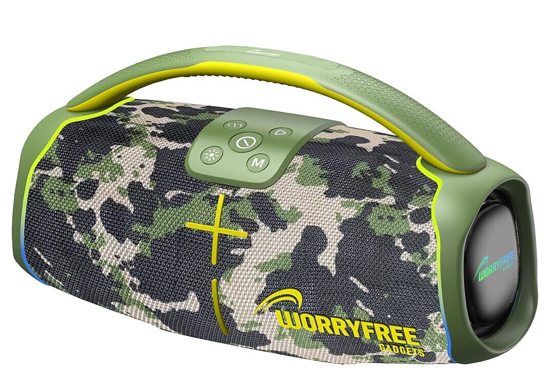 Worryfree Gadgets Wireless Bluetooth Party Speaker, Water Resistant, Camo (WH61)